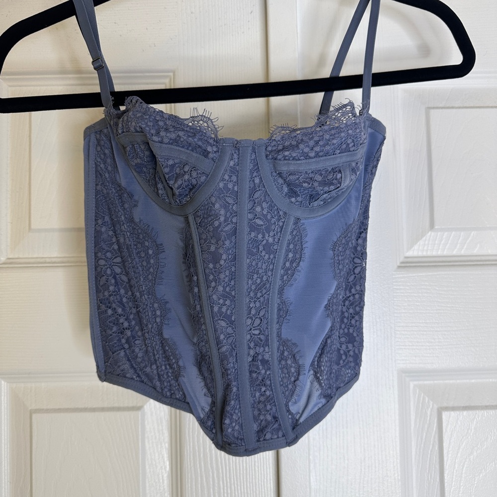 Out From Under Blue Corset Top | Urban Outfitters Bustier Style | Size SP